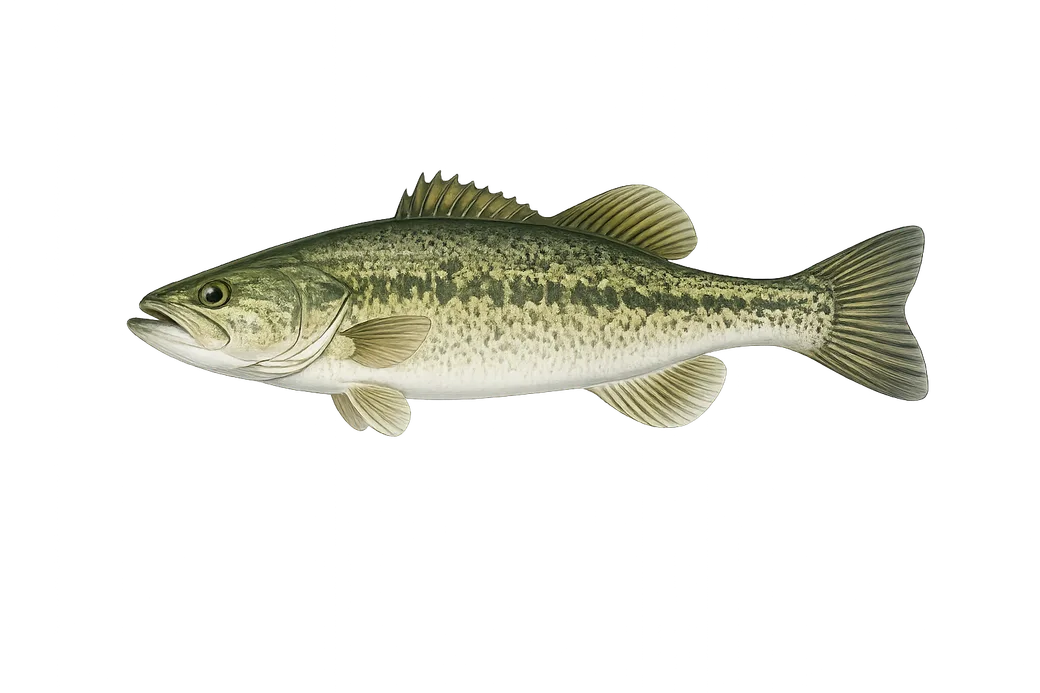 Illustration of a largemouth bass